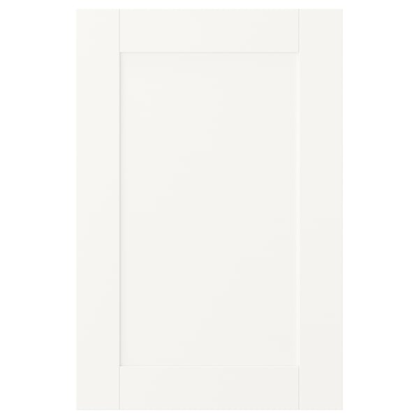 SANNIDAL door with hinges, white, 40x60 cm