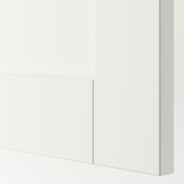 SANNIDAL - Door with hinges, white, 40x180 cm