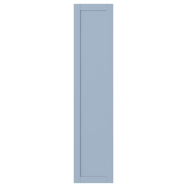 SANNIDAL door with hinges, blue, 40x180 cm