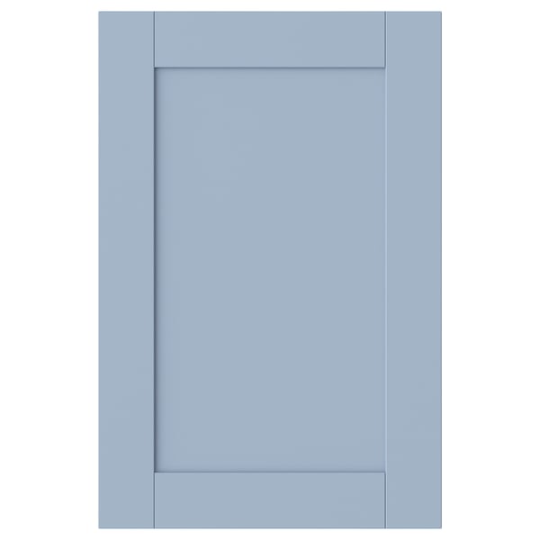 SANNIDAL door with hinges, blue, 40x60 cm