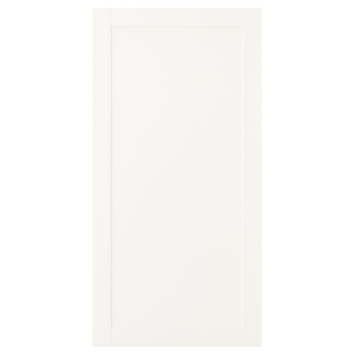 SANNIDAL door with soft closing hinges, white, 60x120 cm
