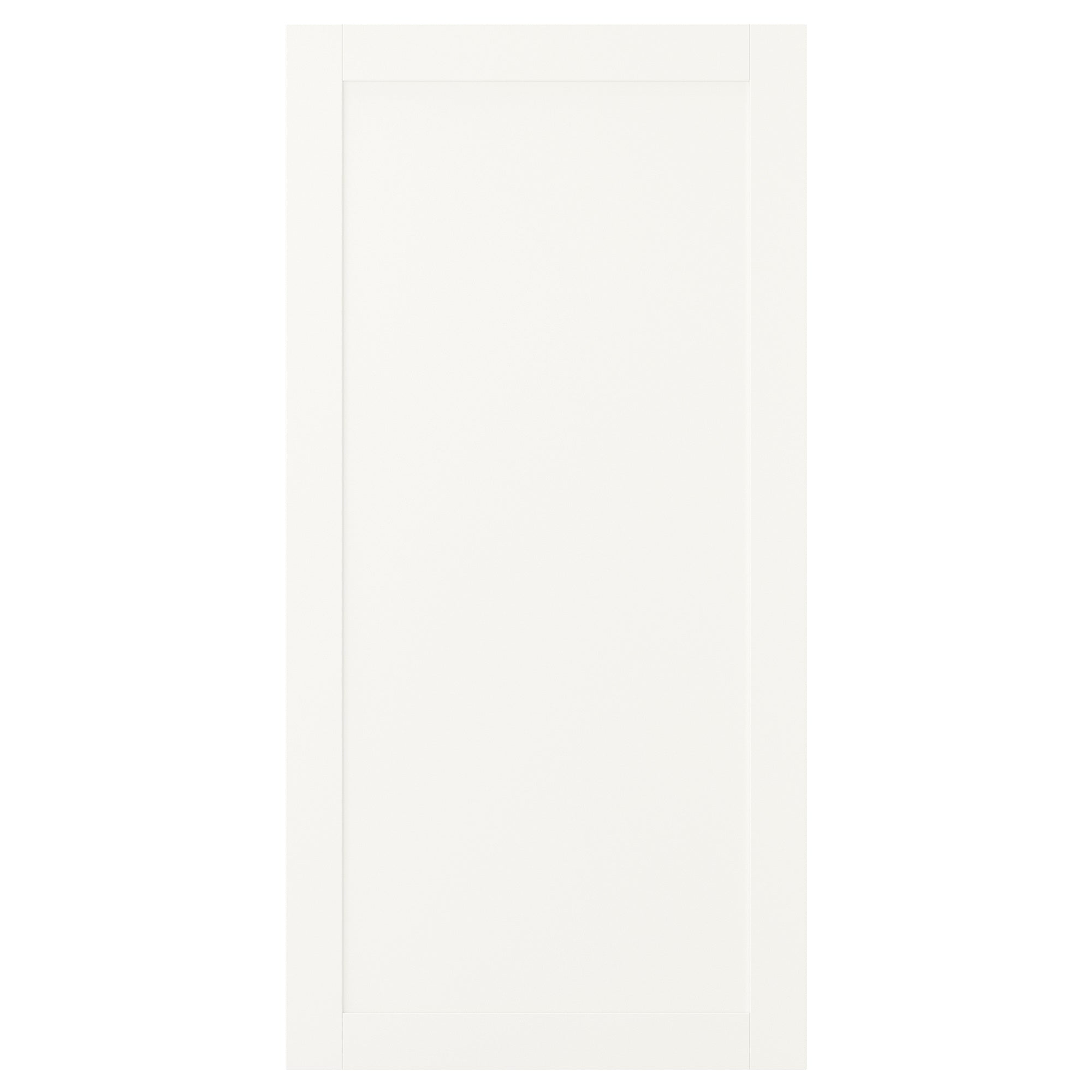 SANNIDAL door with soft closing hinges, white, 60x120 cm