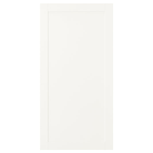 SANNIDAL door with soft closing hinges, white, 60x120 cm