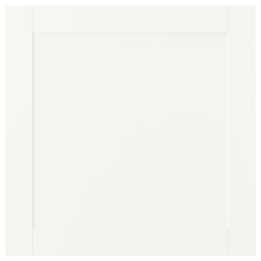SANNIDAL door with soft closing hinges, white, 60x60 cm