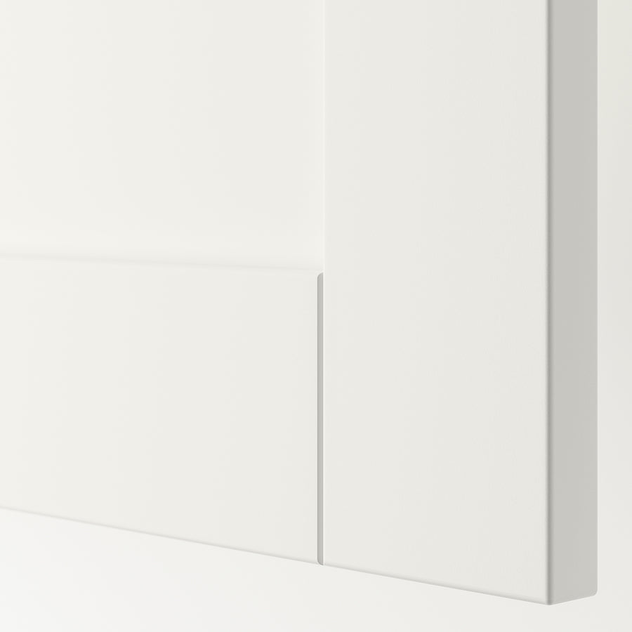 SANNIDAL door with soft closing hinges, white, 60x40 cm