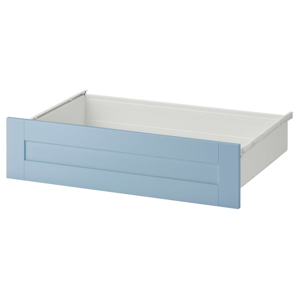SANNIDAL drawer, white/blue, 80x57x20 cm
