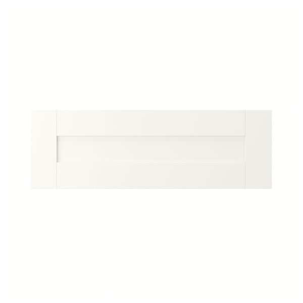 SANNIDAL drawer front, white, 60x20 cm