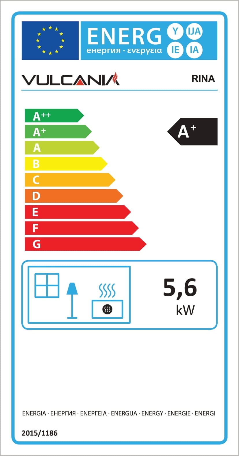 Bricocenter STUFA A LEGNA RINA POTENZA NOMINALE 5,6 KW COLORE ROSSO
