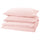 SCHERSMIN duvet cover and 2 pillowcases, pale pink, 240x220/50x80 cm