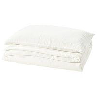 SCHERSMIN duvet cover and pillowcase, white, 150x200/50x80 cm