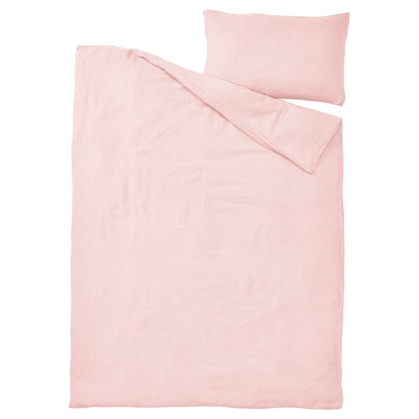 SCHERSMIN - SCHERSMIN Duvet cover and pillowcase, pale pink, 150x200/50x80 cm