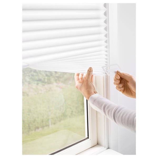 SCHOTTIS pleated blind, white, 90x190 cm