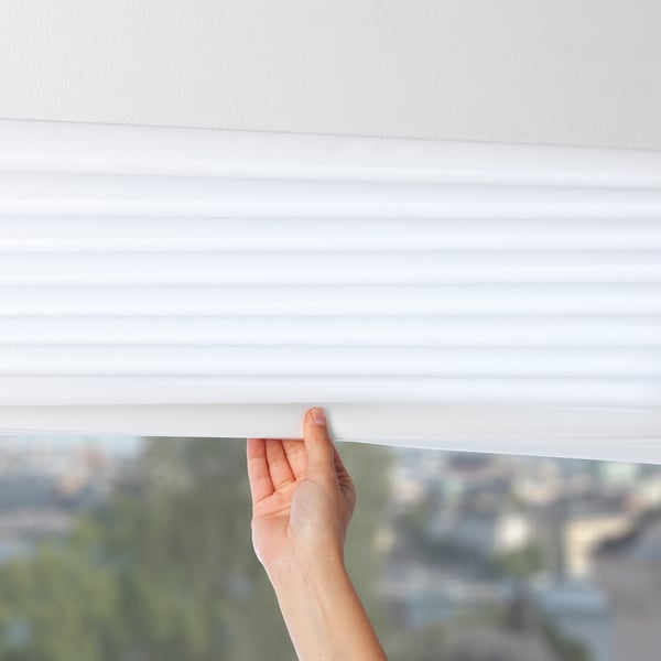 SCHOTTIS pleated blind, white, 90x190 cm