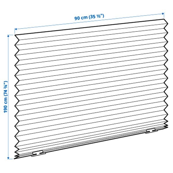 Ikea SCHOTTIS - Pleated blind, white, 90x190 cm