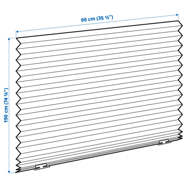 SCHOTTIS pleated blind, white, 90x190 cm