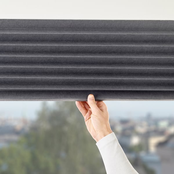 SCHOTTIS - SCHOTTIS Block-out pleated blind, dark grey, 100x190 cm