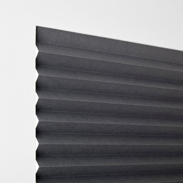 SCHOTTIS block-out pleated blind, dark grey, 100x190 cm