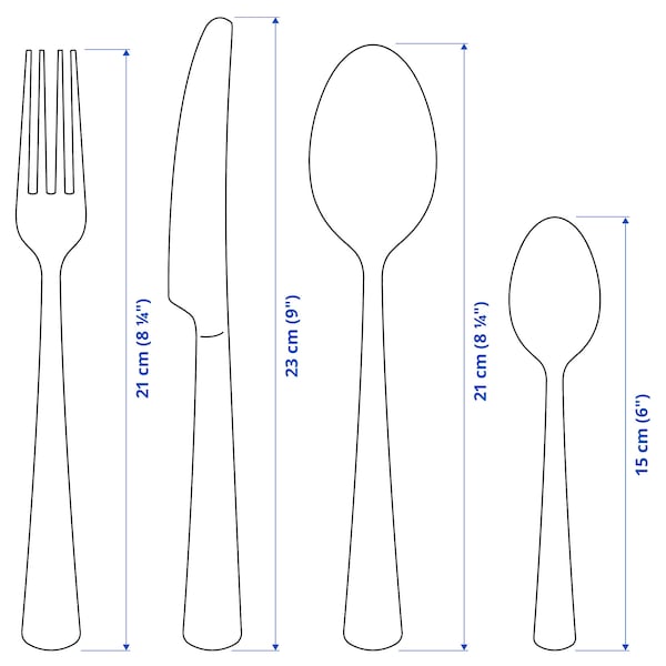 SEDLIG - 24-piece cutlery set, stainless steel