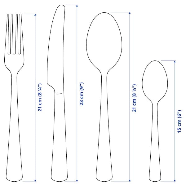 Ikea SEDLIG - 24-piece cutlery set, stainless steel