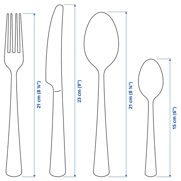 SEDLIG - SEDLIG 24-piece cutlery set, stainless steel
