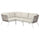 SEGERÖN corner sofa, 3-seat, outdoor white/beige/Frösön/Duvholmen beige, 74x69x152 cm