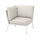 SEGERÖN corner section with cushion, outdoor white/beige/Frösön/Duvholmen beige, 48x76x76 cm