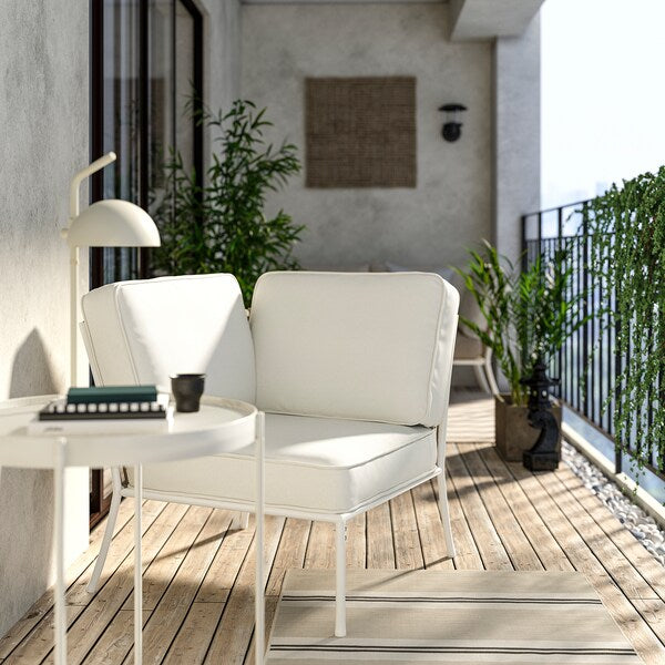 SEGERÖN - Corner element with cushion, outdoor white/beige/Järpön/Duvholmen white ,