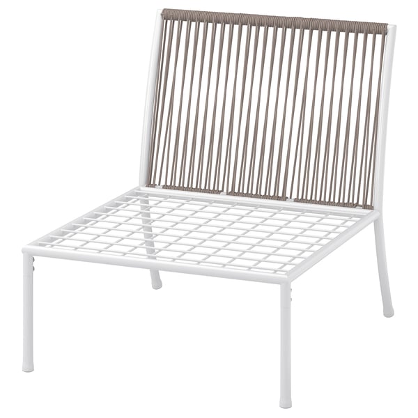 SEGERÖN one-seat section, outdoor, white/beige, 62x69x76 cm
