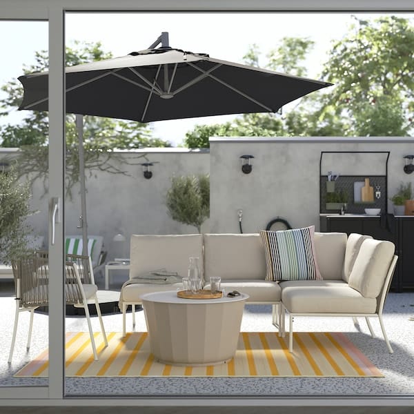 Ikea SEGERÖN - Sectional sofa seat, outdoor, white/beige/Frösön/Duvholmen beige