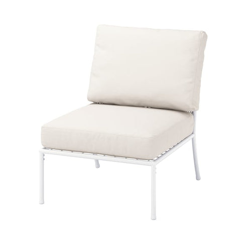 SEGERÖN seat sec for modular sofa, outdoor, white/beige/Frösön/Duvholmen beige, 62x76x76 cm