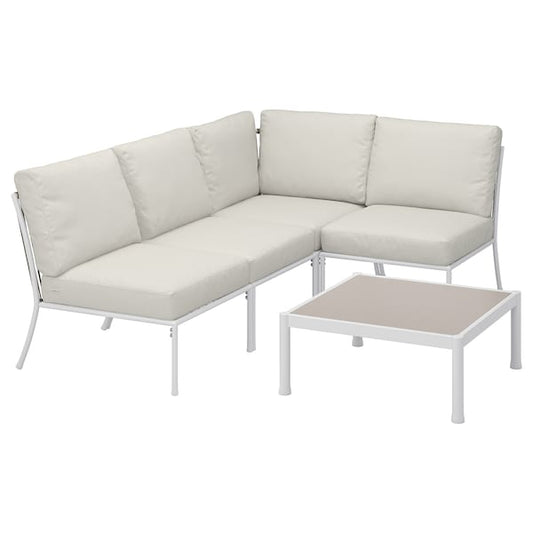 Ikea SEGERÖN - Set di mobili, 3 posti, da esterno bianco/beige/Frösön/Duvholmen beige