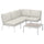 SEGERÖN 3-seat conversation set, outdoor white/beige/Frösön/Duvholmen beige, 200x76x138 cm