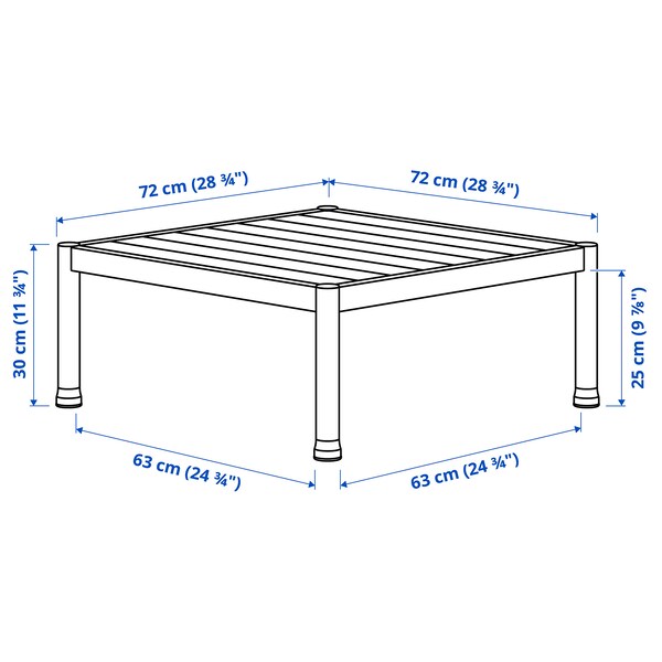 SEGERÖN - Furniture set, 3 places, outdoor white/beige/Frösön/Duvholmen dark grey