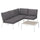 SEGERÖN 3-seat conversation set, outdoor white/beige/Frösön/Duvholmen dark grey, 186x76x124 cm