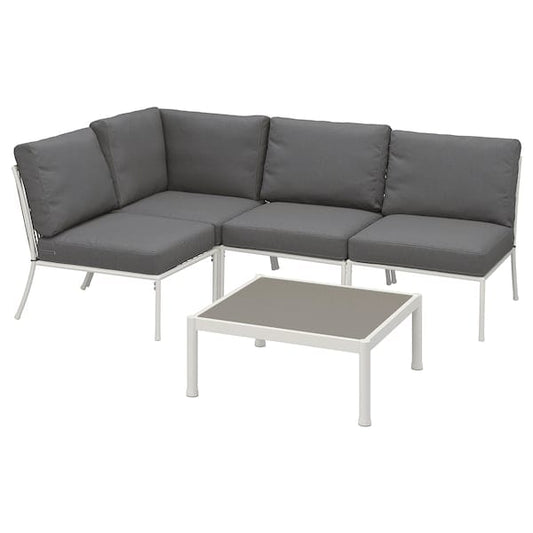 Ikea SEGERÖN - Furniture set, 3 places, outdoor white/beige/Frösön/Duvholmen dark gray