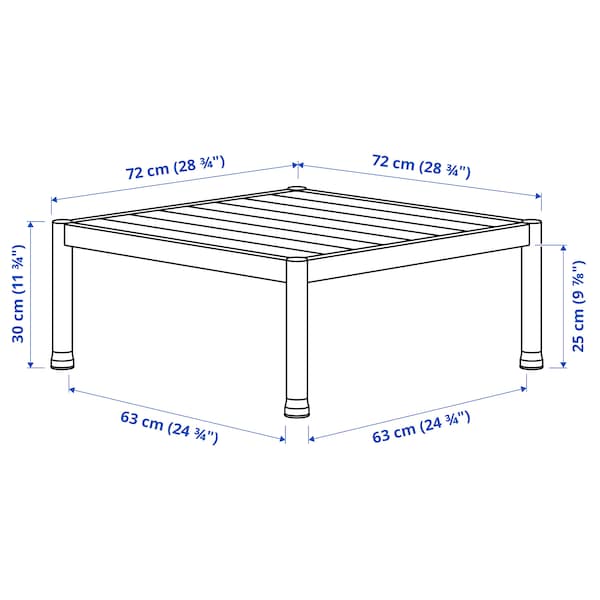 Ikea SEGERÖN - Coffee table, outdoor, white/beige, 73x73 cm