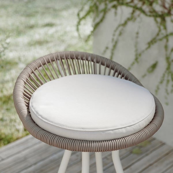 SEGERÖN - Outdoor table and 2 bar stools, swivel white/beige/Frösön/Duvholmen beige ,