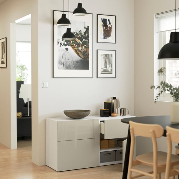 SELSVIKEN door/drawer front, high-gloss beige, 60x38 cm