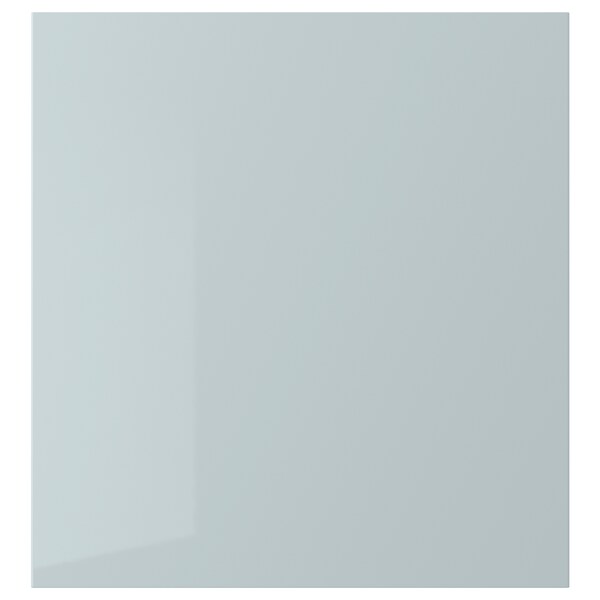 SELSVIKEN - Door, high-gloss light grey-blue, 60x64 cm