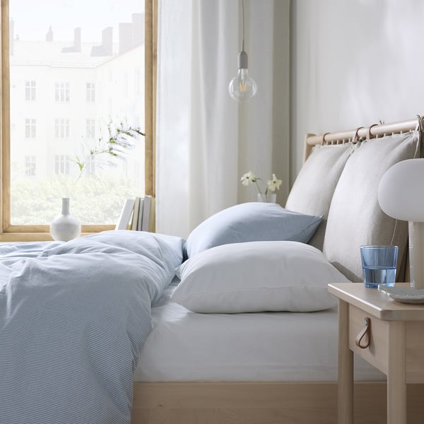 SENAPSMOTT pillow, high, with cooling fabric, 50x80 cm