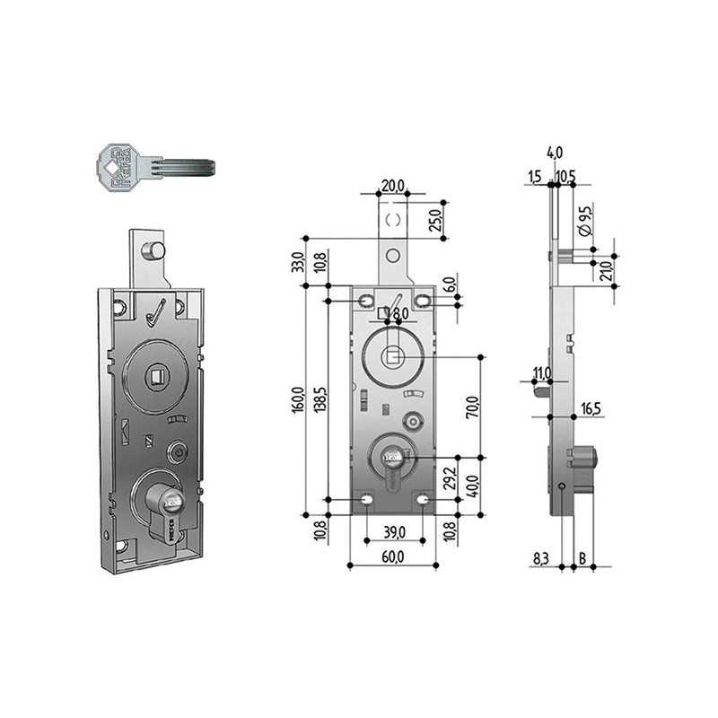 DOOR LOCK SAFETY PROFILE 1CH HIGH