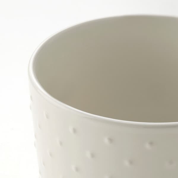 SESAMFRÖN - Plant pot, in/outdoor off-white, 12 cm