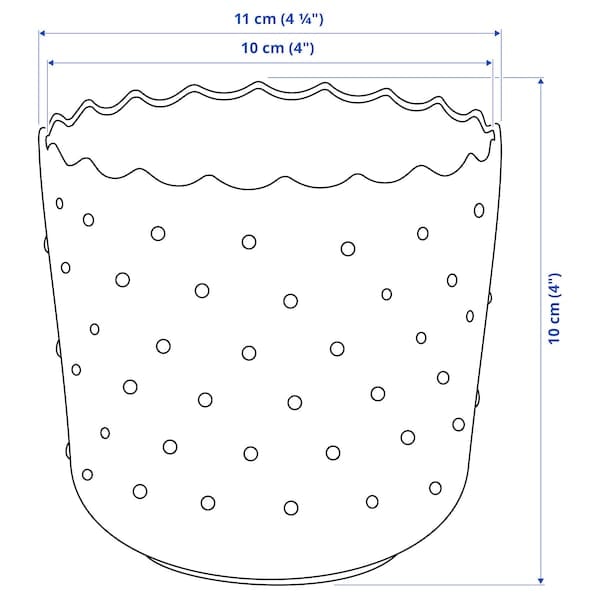 Ikea SESAMFRÖN - Plant pot, in/outdoor off-white, 9 cm