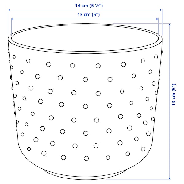 SESAMFRÖN - Plant pot, in/outdoor off-white, 12 cm