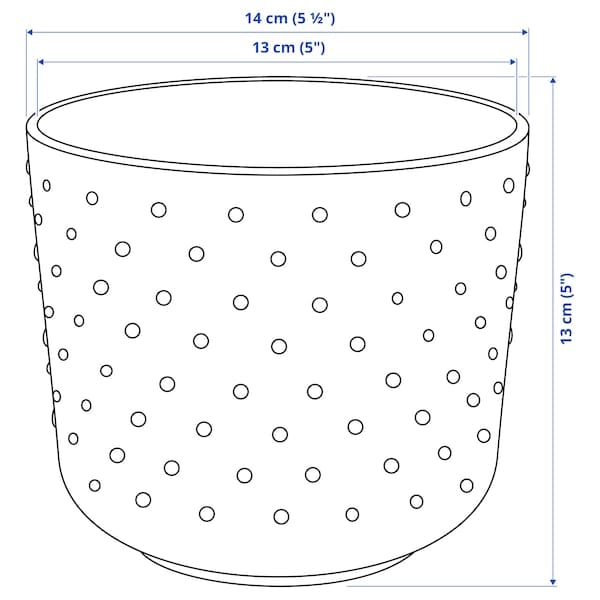 Ikea SESAMFRÖN - Plant pot, in/outdoor off-white, 12 cm