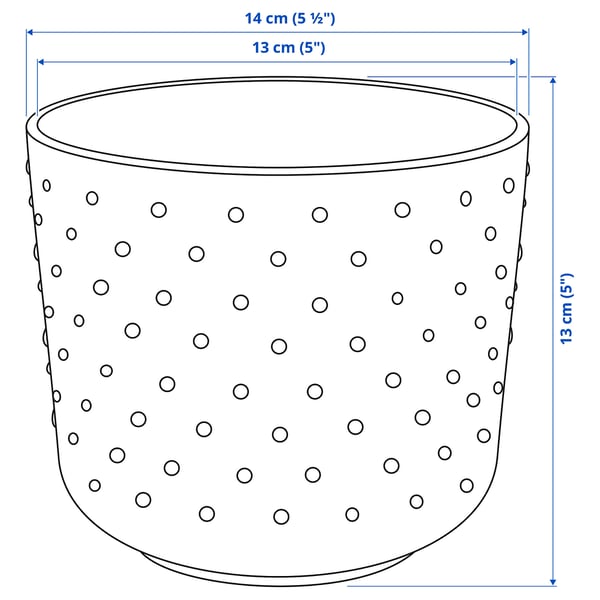 SESAMFRÖN - Plant pot, in/outdoor off-white, 12 cm