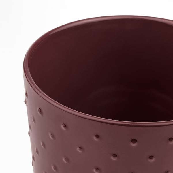 SESAMFRÖN - Plant pot, in/outdoor brown-red, 12 cm