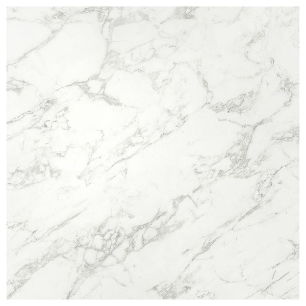 SIBBARP - Custom-made wall covering, white marble-effect/laminate, 1 m²x1.3 cm
