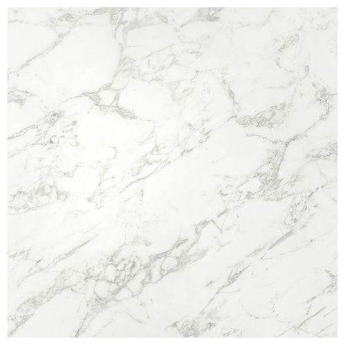 SIBBARP - Custom made wall panel, white lively marble effect/laminate, 1 m²x1.3 cm