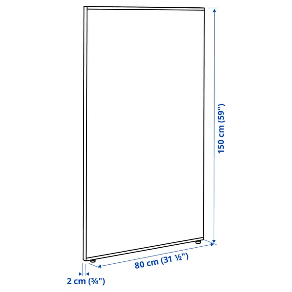 SIDORNA room divider, grey, 80x150 cm, 2 pack
